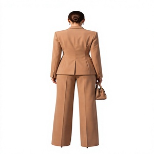 Blazer Entallado para Mujer -2026, Pantalones de Oficina Beige para Mujer, Traje con Cuello de Solapa, Botón Único, Manga Larga, 100% de la Mejor Calidad - Product Image 2