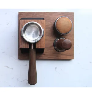 3 Holes 51/53/58MM Wood Coffee Espresso Tamper Holder Barista Coffee Tamper Holder Home Coffee Accessories