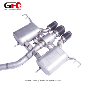 Système d'échappement Catback Valvetronic GFC pour <span class=keywords><strong>Honda</strong></span> <span class=keywords><strong>Civic</strong></span> <span class=keywords><strong>Type</strong></span>-<span class=keywords><strong>R</strong></span> FK8 FL5 2.0T 2024, spécialement conçu pour un son de voiture de sport - Product Image 3