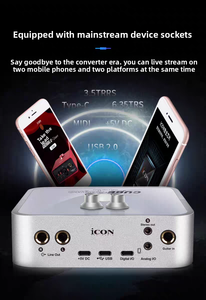 Icon <span class=keywords><strong>Aiken</strong></span> 2Nano, Tarjeta de Sonido Externa USB de Alta Gama para Computadora, Equipo de Estudio de Grabación y Karaoke - Product Image 5