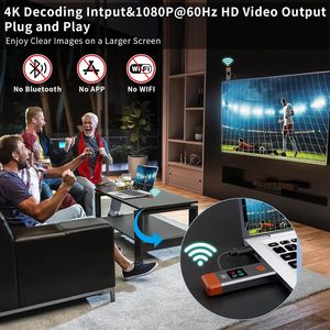Transmisor y Receptor Inalámbrico Qi-Syncable, Extensor de 328 pies/100 m, 4K/1080P, Plug&Play, 2.4G/5.8G, Video/Audio, PC/Proyector/<span class=keywords><strong>TV</strong></span> Box - Product Image 3