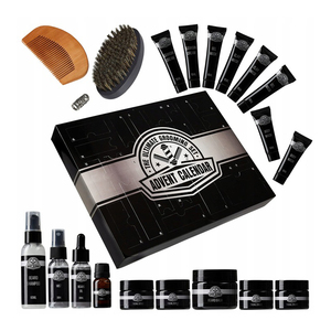 <span class=keywords><strong>Calendrier</strong></span> de l'<span class=keywords><strong>Avent</strong></span> en plastique pour hommes avec 24 surprises, y compris de l'huile à barbe et du baume à barbe - Product Image 1