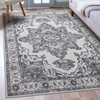 Tapis Benyi sur mesure haut de gamme, style persan, en chenille, ultra doux, antidérapant, en polyester, fabriqué à la machine