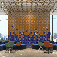 Mosaïque en céramique blanche concave-convexe, carreaux de briques faits à la main, petits carreaux carrés, style minimaliste moderne, pour mur de fond de restaurant, hôtel, cuisine