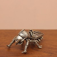 Statue d'insecte blindé en laiton massif, figurine d'abeille en métal, confectionnée avec précision