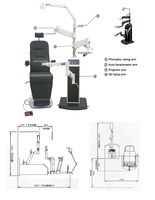 Table et chaise combinées pour optométrie, chaise ophtalmique, unité de réfraction, machines motorisées pour optométristes, unité ophtalmologique