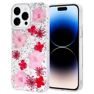 เคสโทรศัพท์กันกระแทก KINGSOUL รุ่นหรูหรา ผลิตจาก TPU+PC ตกแต่งด้วยอีพ็อกซี่ ประดับด้วยดอกไม้แห้งแท้และมุก สำหรับผู้หญิง ขายส่ง - Product Image 2