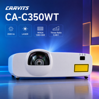 Projecteur laser CAAVITS UST 0.48 3500lm WXGA 3LCD interactif pour musées, galeries, vente en gros, personnalisable CA-C350WT