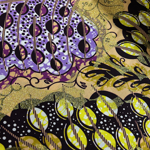 Nouveau tissu africain ciré, tissu ciré, tissu à estampage à chaud doré, tissu batik, tissu ciré à pois, tissu en coton ciré à chaud doré - Product Image 6