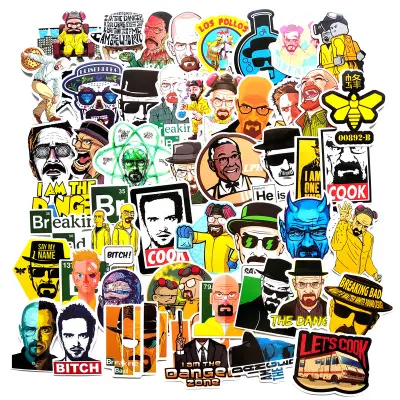 50 Pcs Americano Dramma Disperato di Divisione Veleno Breaking Bad Autoadesivo per Notebook Frigorifero di Skateboard di Doodle