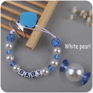 <span class=keywords><strong>Attache</strong></span>-sucette en cristal <span class=keywords><strong>pour</strong></span> bébé, ensemble <span class=keywords><strong>de</strong></span> sucette Anti-chaîne, jouet cadeaux, produits, <span class=keywords><strong>perle</strong></span>, pêche, cœur, fer, nouveau jouet doux, Coskiss - Product Image 2