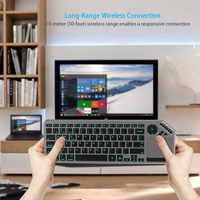 Clavier TV sans fil 2,4 G avec pavé tactile, rétroéclairage 7 couleurs, clavier BT rechargeable pour Smart TV, téléphone/tablette I.OS