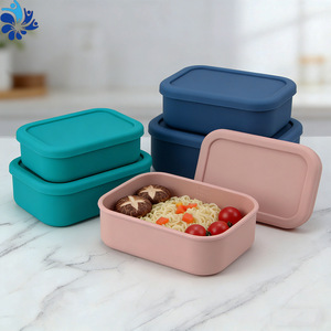 Rectangular Silicone Lunchbox 1300ml <b>Microwave</b> Safe For Office Students - Product Image 3