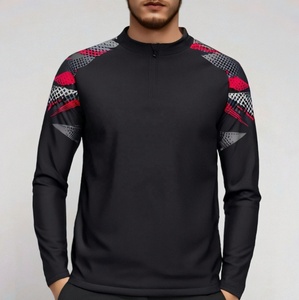 Zip Short White <span class=keywords><strong>Half</strong></span> <span class=keywords><strong>Two</strong></span> Piece Set Fondo Mens Tree Digital Impreso Poliéster Quarter Chándal - Product Image 5