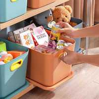 Ensemble de bacs de rangement en plastique PP pour la maison avec poignées, contenants alimentaires colorés avec couvercle, boîtes de rangement gain de place