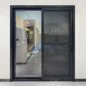 Puerta <span class=keywords><strong>Corredera</strong></span> Comercial Personalizada de Alta Calidad, Puerta <span class=keywords><strong>Corredera</strong></span> de Patio, Puerta <span class=keywords><strong>Corredera</strong></span> de Vidrio Apilable, Puertas Correderas de Doble Acristalamiento con <span class=keywords><strong>Mosquitera</strong></span> - Product Image 2
