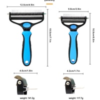 Brosses en acier inoxydable écologiques 2-en-1 de conception professionnelle, nouvelle marque privée, certifiées CE ISO 9001 pour le toilettage des animaux