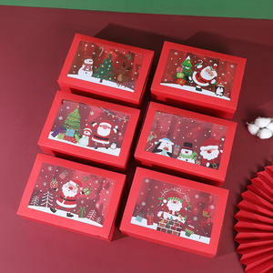 Support à gâteaux pour cadeaux de Noël, biscuits, desserts, bonbons, boîte de buffet de bonbons blanche avec couvercles pour offrir en cadeau - Product Image 1