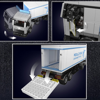 Moule roi 24070 créatif assembler bloc voiture modèle conteneur camion plastique bloc de construction ensemble enfants garçon jouet éducatif voiture