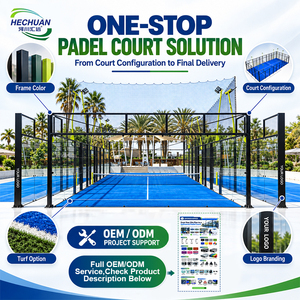 Pista de Pádel Super Panorámica, Estructura de Acero Prefabricada, Vidrio Templado de 12 mm, Pista Exterior con Pared Completa, Galvanizada en Caliente con Polvo - Product Image 5