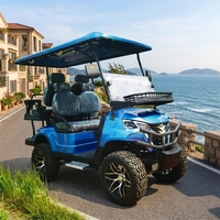Scooter de golf électrique en acier à économie d'énergie, batterie au lithium longue durée, 3-4 places, autonomie de 90 km, certifié CE, sortie d'usine, élégant