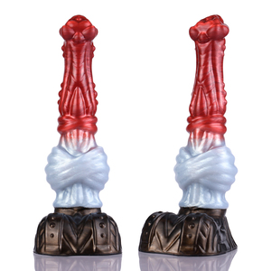Dildo de silicona de 10.04 pulgadas con ventosa, diseño de nudo de fantasía Megapede, color azul de carreras, estimulador de punto G, juguete para adultos - Product Image 2