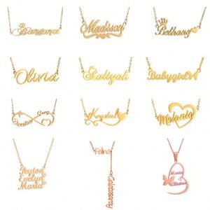 Wholesale <b>Custom</b> 18K Stainless Steel <b>Name</b> Gold Plate Jewelry for Men <b>Necklace</b> Pendant Personalised Letter - Product Image 4