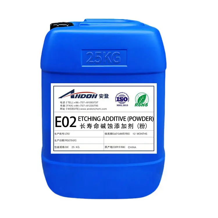 Aditivo de grabado alcalino para aluminio, AD-E02, proveedor de productos químicos