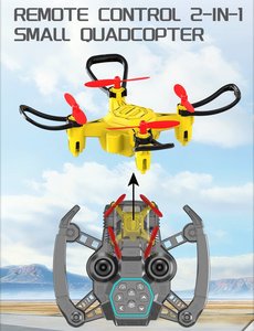 Helicóptero y cuadricóptero RC 2 en 1 Dwi Dowellin, helicóptero a control remoto, 10 minutos de tiempo de vuelo, luces LED y función de retención de altitud - Product Image 3