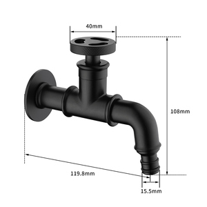 <span class=keywords><strong>Robinet</strong></span> mural moderne pour toilettes Euro Matte, petit <span class=keywords><strong>robinet</strong></span> à bec, <span class=keywords><strong>robinet</strong></span> de jardin, <span class=keywords><strong>robinet</strong></span> de machine à laver, rétro contemporain, extérieur noir - Product Image 3