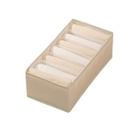 Boîte de rangement pliable carrée moderne en PP avec compartiments pour sous-vêtements de garde-robe, grande capacité, portable, anti-poussière, en tissu de coton