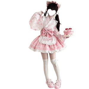 Vestido <span class=keywords><strong>Lolita</strong></span> Kawaii para Mujer, Venta Caliente de Fábrica, Vestido de Princesa de Manga Larga, Uniforme para Fiesta de Cumpleaños - Product Image 6