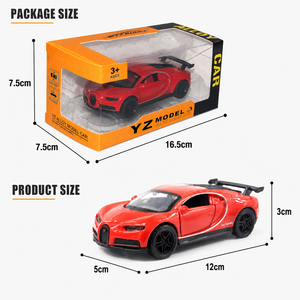Modellino Auto Sportiva Supercar in Scala 1:36 con Funzione Pull-Back, Alette Posteriori, Costruzione in Lega, Portiere Apribili e Ruote Mobili - YZModel YZ38388 per Bambini - Product Image 3