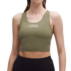 Top Deportivo de Gimnasio para Mujer, Ajustado, Transpirable, de Spandex/Nailon, Personalizado OEM, Sujetador Deportivo de Yoga, Ropa Deportiva, Sin Mangas, para Correr - Product Image 1