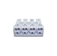 BELEKS 4 broches 450V 24A borniers sans vis avec boutons-pression de fixation de type "J" connexion de câble facile pour le câblage électrique