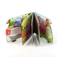 Libro de Aprendizaje Temprano con Forma de Autocaravana Rosa con Ruedas para Mayores de 14 Años, Libro de Imágenes de Viajes, Material EVA+Papel, Logotipo Personalizado