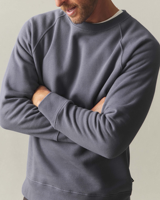 Sweat-shirt en molleton à col rond et manches raglan pour homme, coupe ample, logo personnalisé en tissu, faible MOQ, vente en gros, streetwear, pull-over