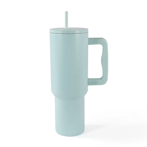 定制徽标 40 盎司不锈钢真空保温杯，带手柄和吸管，批发粉末涂层运动水瓶，最小起订量 20 件 - Product Image 4