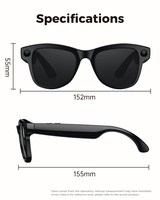 Lunettes Intelligentes Ultra-Performantes M02 avec Traduction en Temps Réel, IA Sportive, Boîtier de Charge, Chat GPT, Musique, Réduction du Bruit, WiFi et Double Caméra