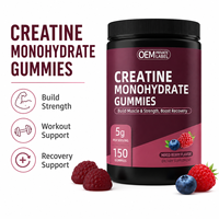OEM Marque Privée Gummies Créatine Monohydrate 5g 150 Pièces Fruits Rouges Nutrition Sportive Force Récupération
