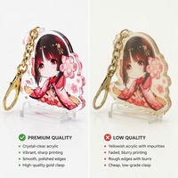 Porte-clés personnalisé en acrylique sur mesure pour promotion, publicité, événement, souvenir, cadeau, accessoire de forme originale