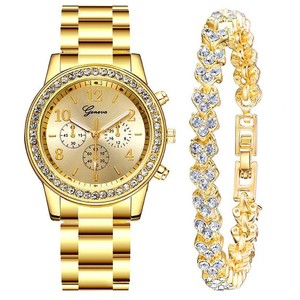 Wholesale Fashion Jewelry Gift <strong>Set</strong> 14K <strong>Gold</strong> Ladies <strong>Watch</strong> Diamond Jewelry <strong>Set</strong> for Women - Product Image 5