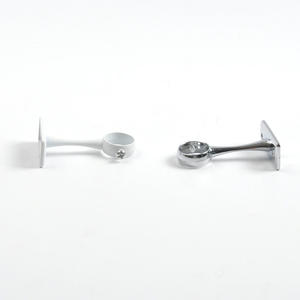 Tube de garde-robe Porte <span class=keywords><strong>Rail</strong></span> Support Armoire Raccords Supérieur Monté Tube Rond Support de Tube de Garde-Robe Soutien - Product Image 5