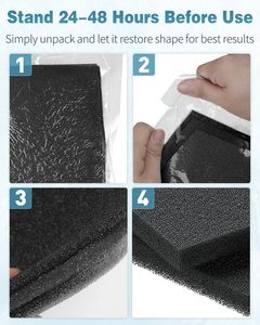 Esponja de Filtro Biológico para Acuario, Espuma de PU 10-60PPI, Carbón Activado, Corte y Procesamiento, Filtración de Agua para Peceras - Product Image 6