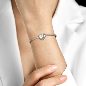 Pin y abalorios de plata con corazón rasgado, cuentas de Ley 925 auténticas para mujer, joyería fina, pulseras con dijes, accesorio, triangulación de envíos - Product Image 2