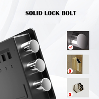 Coffre-fort miniature électronique numérique de 20 cm de haut avec serrure à code pour argent liquide, coffre-fort pour la maison