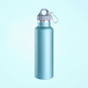 Narrow Mouth 600ml Vacuum Flask Insulated Stainless <b>Steel</b> Water <b>Bottle</b> with Loop Lid and Hook - Product Image 5