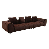 Canapé d'angle moderne italien semi-circulaire en tissu rembourré avec garnissage en mousse pour buanderie de luxe