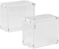 Boîte de protection magnétique rectangulaire en acrylique transparent pour cartes à collectionner, étui de rangement et de présentation pour jeux de cartes TCG