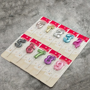 Bougie d'<span class=keywords><strong>anniversaire</strong></span> numérique en cire de paraffine, édition 2026, authentique, style Dia, couronne transfrontalière, or - 50 mm, haut de gamme, à aspiration - Product Image 2